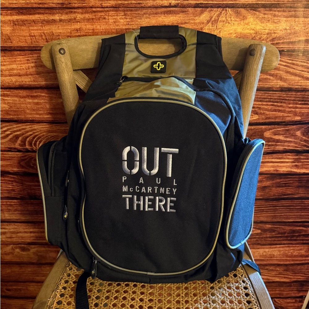 Paul McCartney Out There Modern Black and Tan Backpack with Durable Design